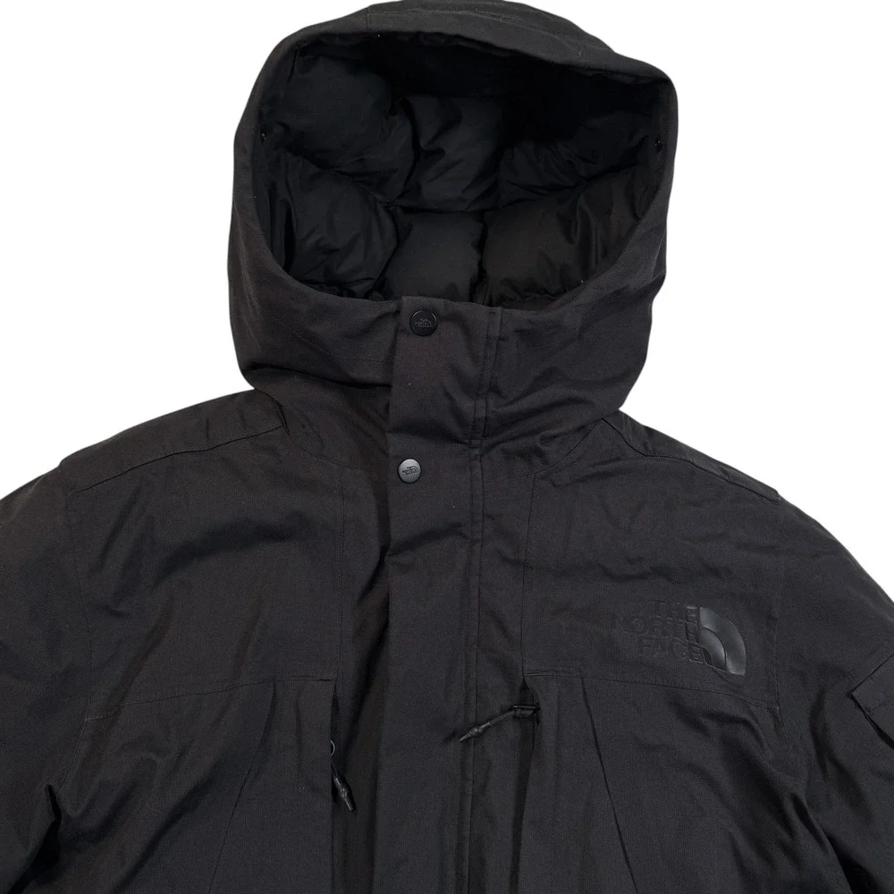 The North Face Parka Mens Small Black 550 Down Insulated Hooded Jacket NF0A33RE